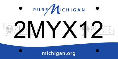2MYX12 Michigan License Plate