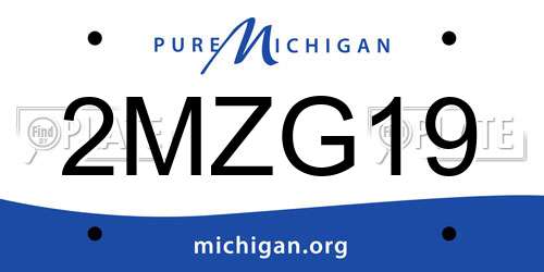 2MZG19 Michigan License Plate