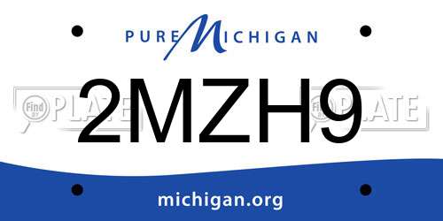 2MZH9 Michigan License Plate