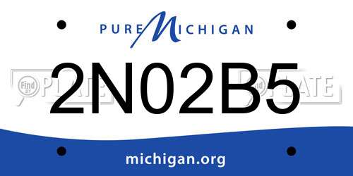 2N02B5 Michigan License Plate
