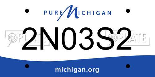 2N03S2 Michigan License Plate