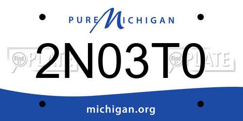2N03T0 Michigan License Plate