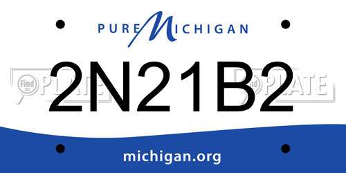 2N21B2 Michigan License Plate