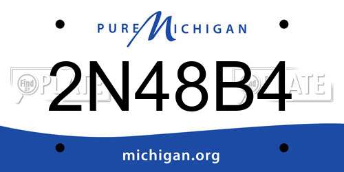 2N48B4 Michigan License Plate