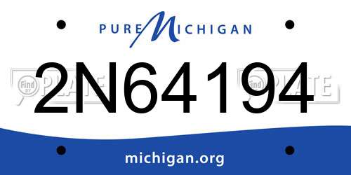 2N64194 Michigan License Plate