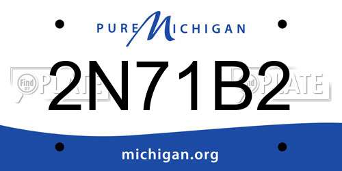 2N71B2 Michigan License Plate