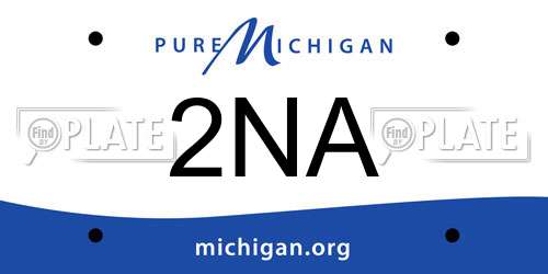 2NA Michigan License Plate