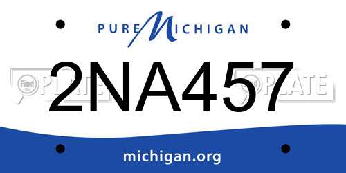 2NA457 Michigan License Plate