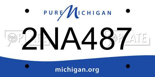 2NA487 Michigan License Plate