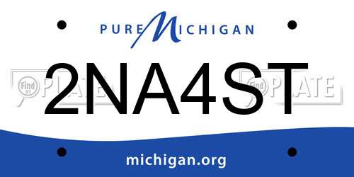 2NA4ST Michigan License Plate
