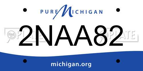 2NAA82 Michigan License Plate