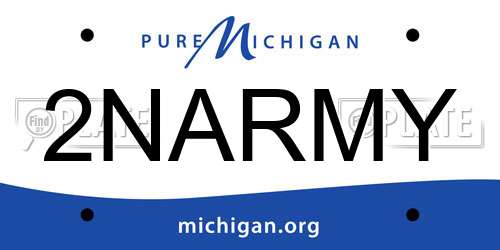 2NARMY Michigan License Plate