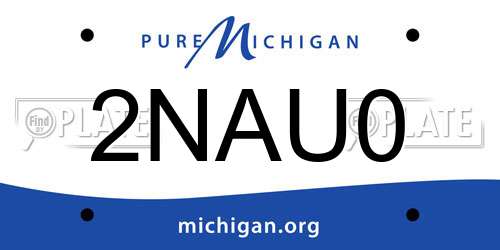 2NAU0 Michigan License Plate