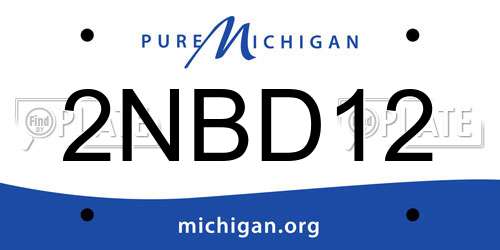 2NBD12 Michigan License Plate