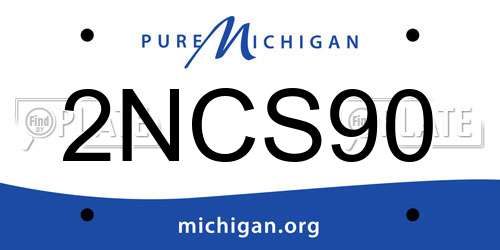 2NCS90 Michigan License Plate