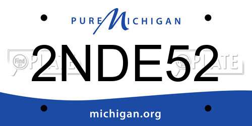 2NDE52 Michigan License Plate