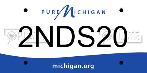 2NDS20 Michigan License Plate