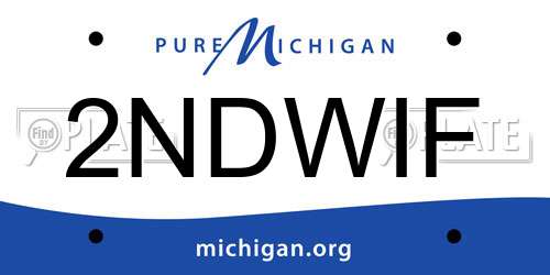 2NDWIF Michigan License Plate