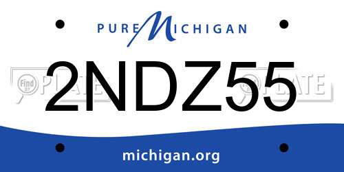 2NDZ55 Michigan License Plate