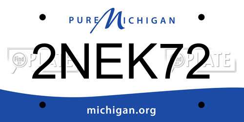2NEK72 Michigan License Plate