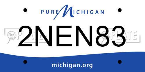 2NEN83 Michigan License Plate