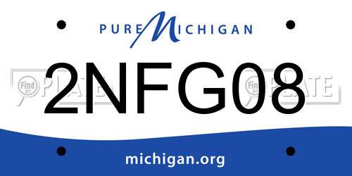 2NFG08 Michigan License Plate