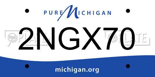 2NGX70 Michigan License Plate