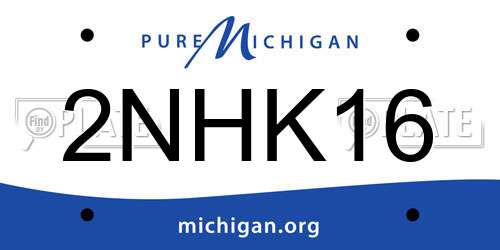 2NHK16 Michigan License Plate