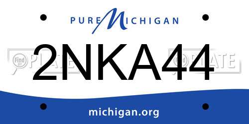 2NKA44 Michigan License Plate