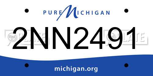 2NN2491 Michigan License Plate