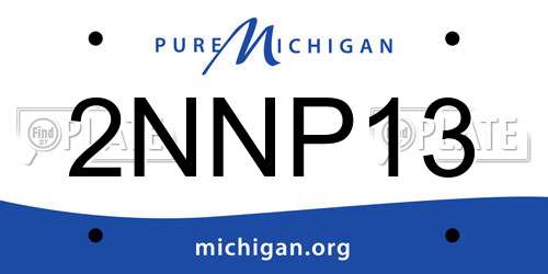 2NNP13 Michigan License Plate