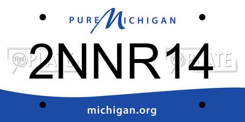 2NNR14 Michigan License Plate