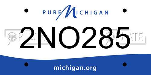 2NO285 Michigan License Plate