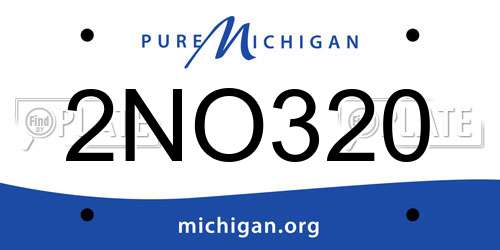 2NO320 Michigan License Plate