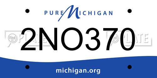 2NO370 Michigan License Plate