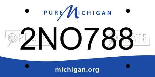 2NO788 Michigan License Plate