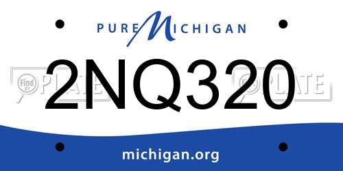 2NQ320 Michigan License Plate