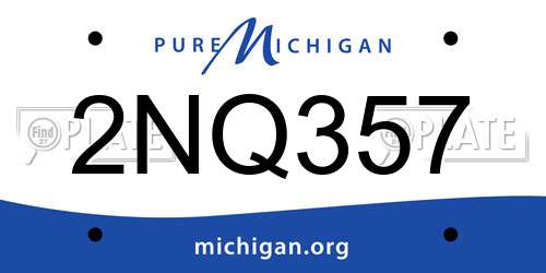 2NQ357 Michigan License Plate