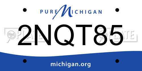 2NQT85 Michigan License Plate