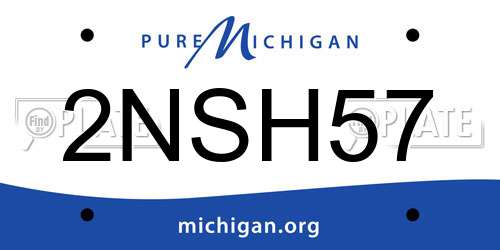2NSH57 Michigan License Plate