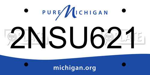 2NSU621 Michigan License Plate