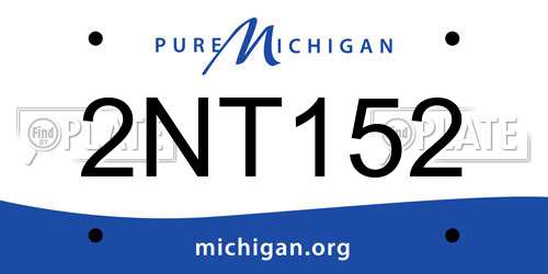 2NT152 Michigan License Plate