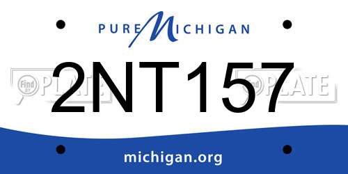 2NT157 Michigan License Plate