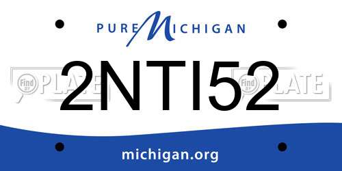 2NTI52 Michigan License Plate