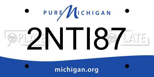 2NTI87 Michigan License Plate
