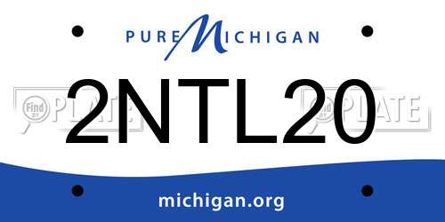2NTL20 Michigan License Plate