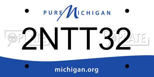 2NTT32 Michigan License Plate