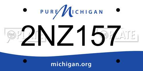 2NZ157 Michigan License Plate