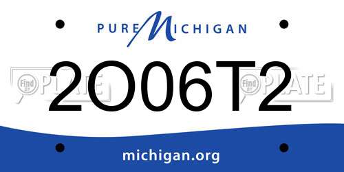2O06T2 Michigan License Plate
