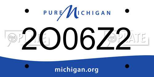 2O06Z2 Michigan License Plate